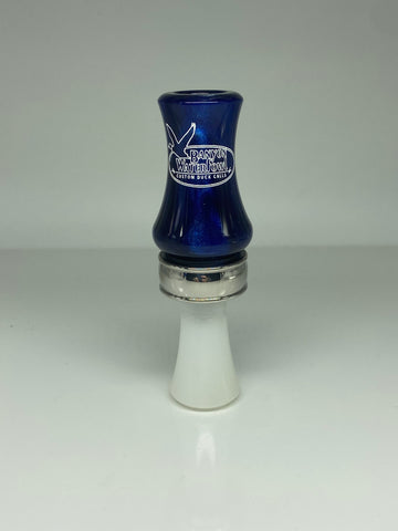 Acrylic Double Reed Duck Call - Blue Pearl / White Pearl