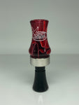 Acrylic Double Reed Duck Call - Red Swirl / Black