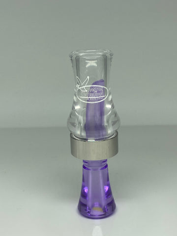 Acrylic Double Reed Duck Call - Clear / Purple