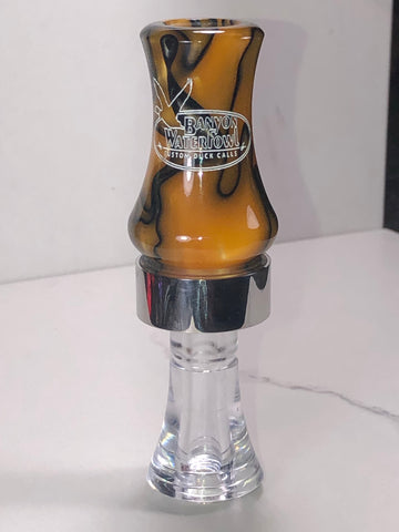 Tiger swirl double reed duck call