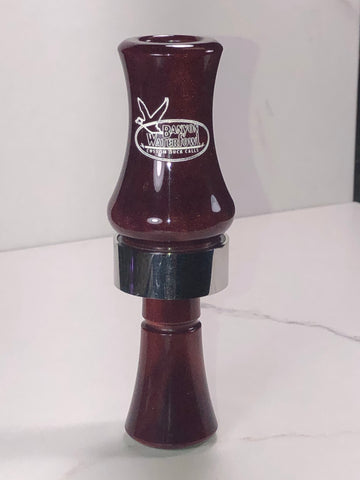 Black cherry pearl double reed duck call