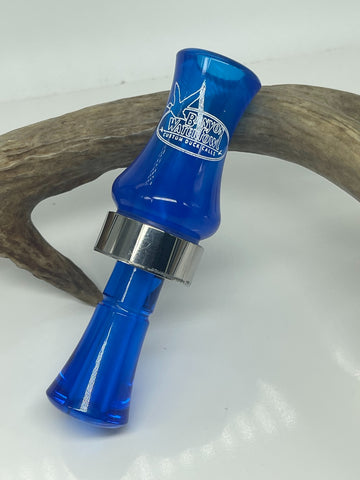 Acrylic Double Reed Duck Call - Translucent Blue