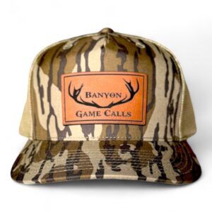 Bottomland Camo Leather Patch Hat - Deer