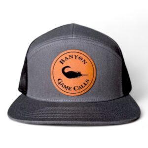 Gray/black Leather Patch Hat 7-panel - Duck