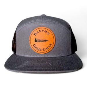 Gray/Black Leather Patch Hat 7-panel - Turkey